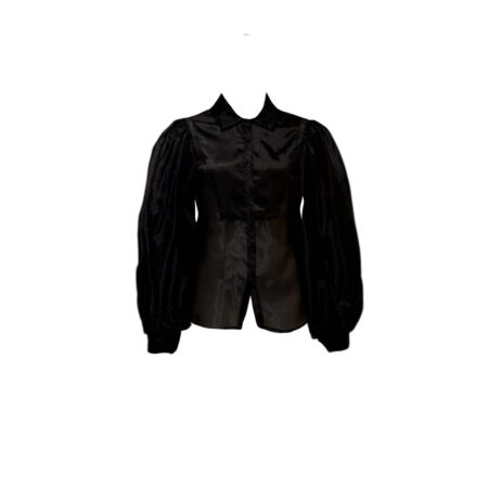 Organza zwarte blouse
