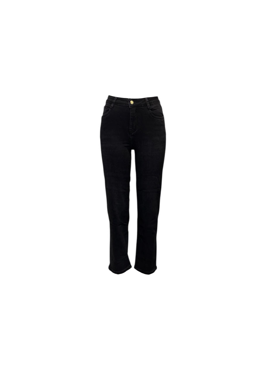 Zwarte full stretch straight jeans