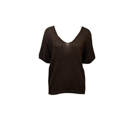 Donkerbruin lurex truitje