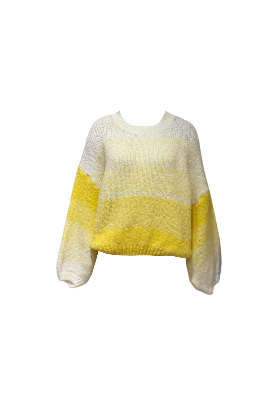 Ecru/geel oversized trui