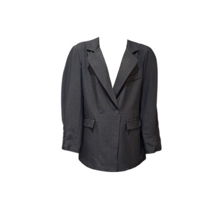 Grijze oversized blazer met bijpassende ceintuur