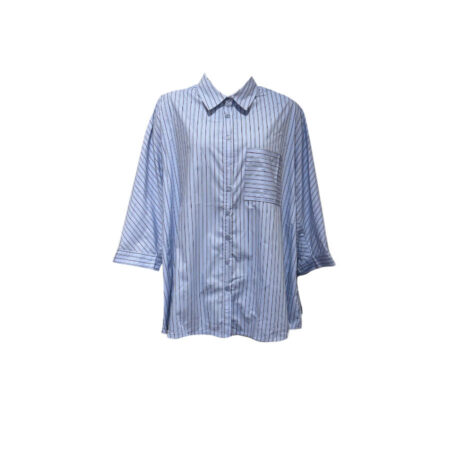 Oversized blauwe streep blouse