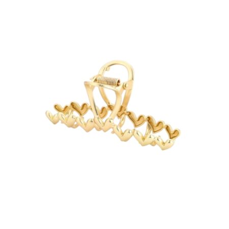 Goudkleurige haarklem hartjes