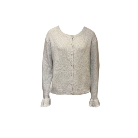 Lichtgrijs zacht gebreid vestje