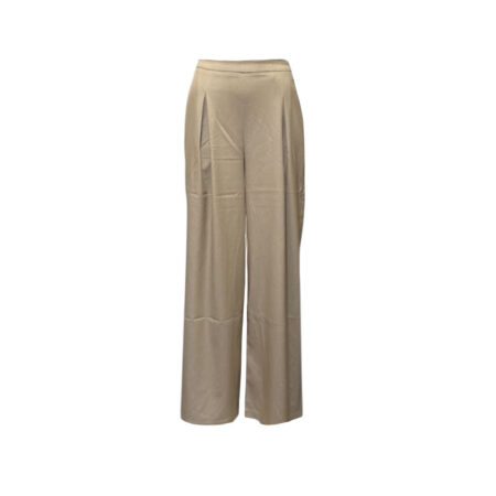 Beige balloon broek met plooien