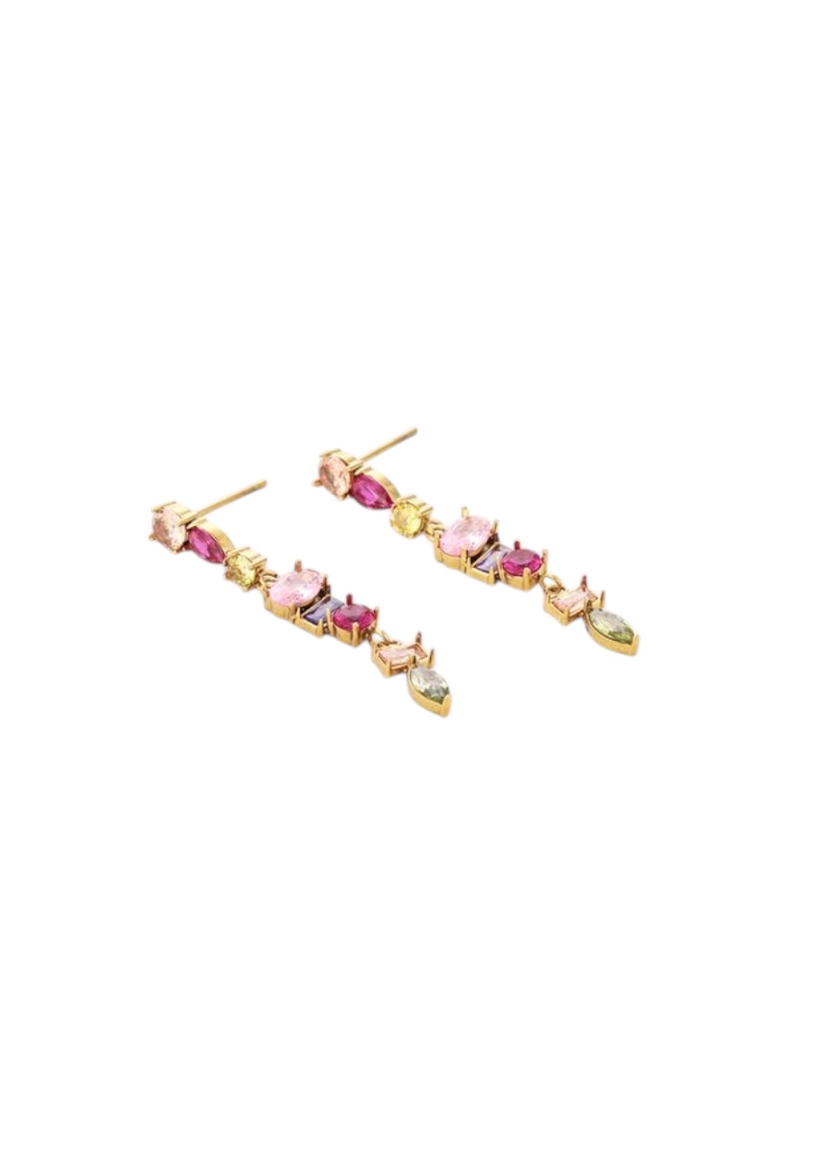 Color stras gala oorbellen