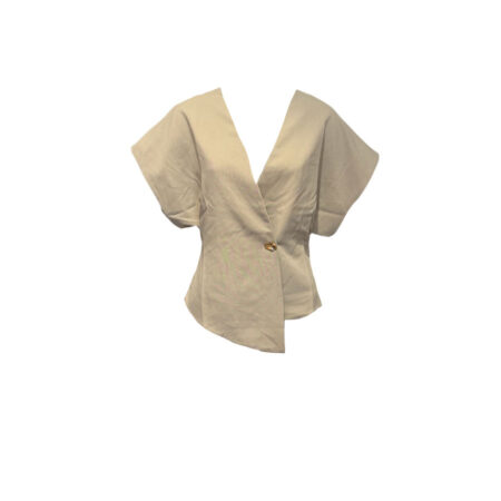 Ecru asymmetrische top