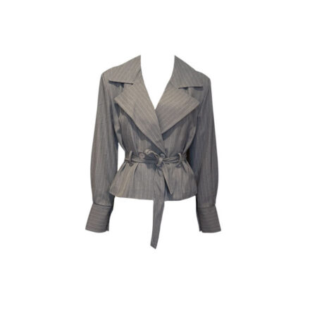 Krijtstreep jasje met ceintuur