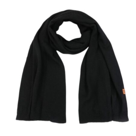 Wollige shawl, zwart