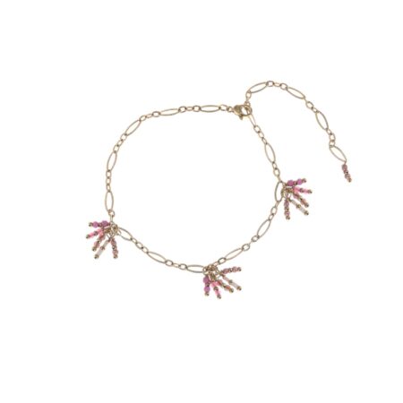 Verstelbaar goudkleurig armbandje met kraaltjes