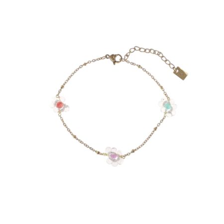 Verstelbaar goudkleurig armbandje met kraaltjes