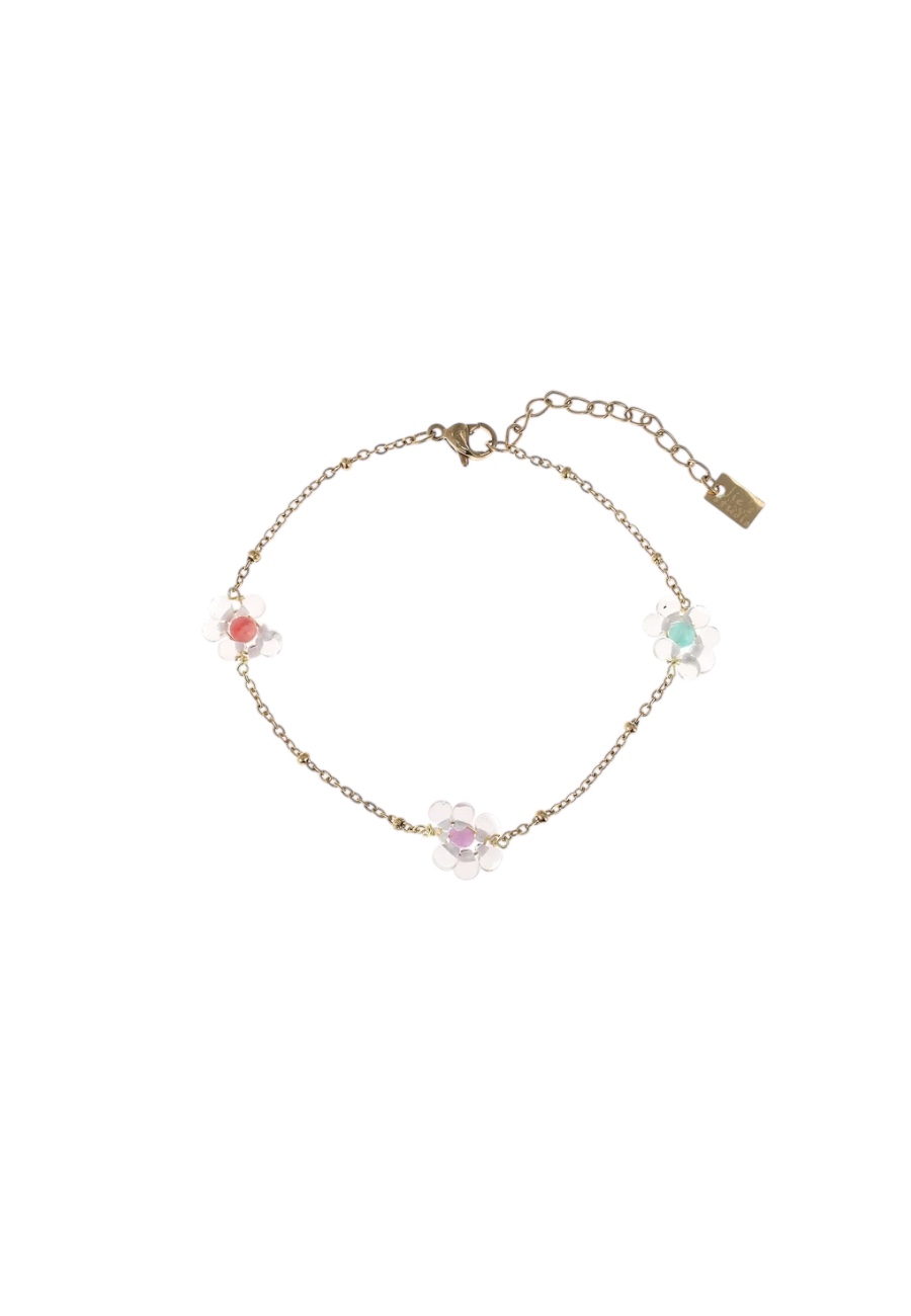 Verstelbaar goudkleurig armbandje met kraaltjes