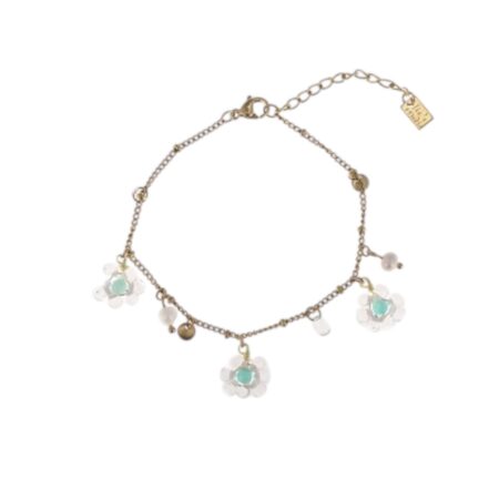 Verstelbaar goudkleurig armbandje met kraaltjes