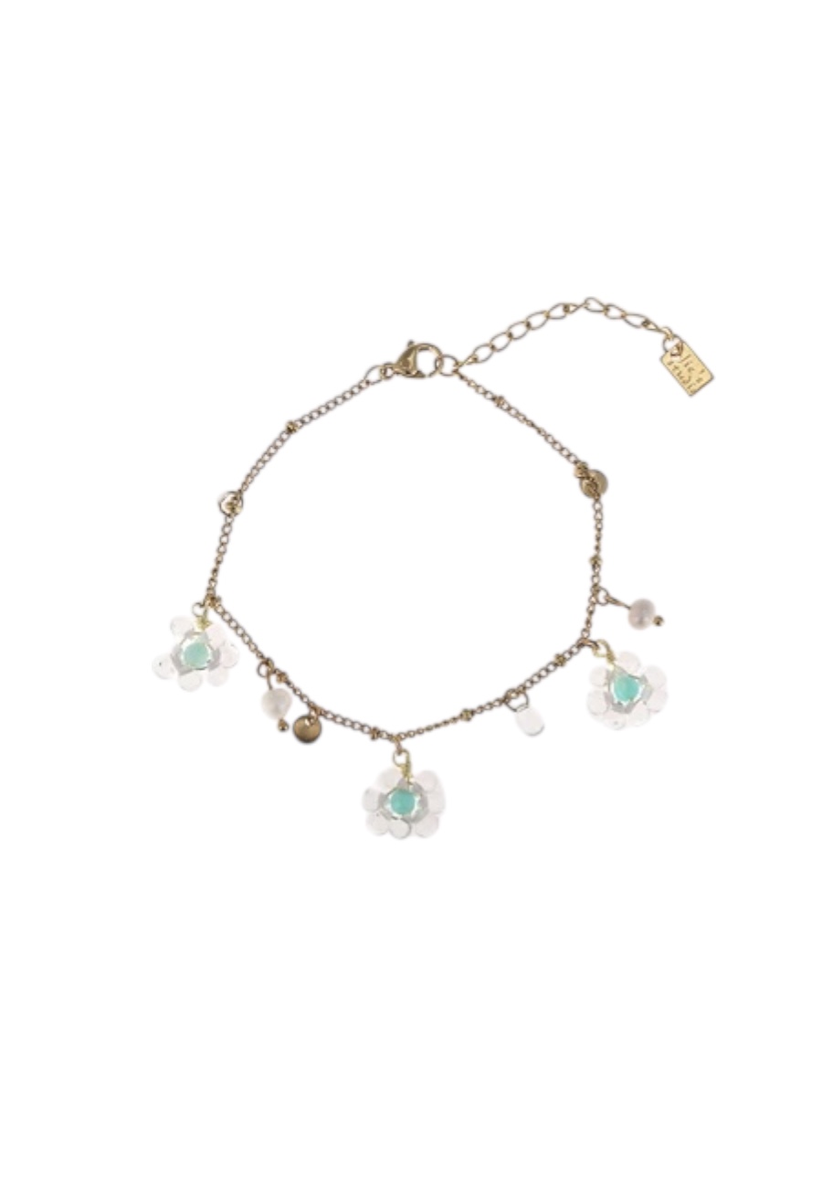 Verstelbaar goudkleurig armbandje met kraaltjes