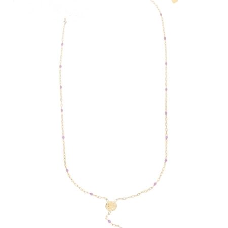 Korte goudkleurige ketting met bedeltje