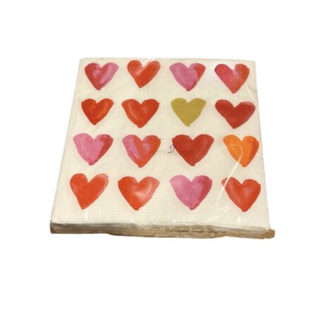 Kleine luxe servetten met hartjes