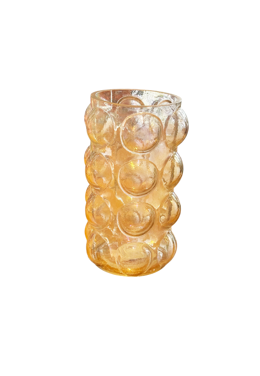 Glazen bollen vaasje, kandelaar