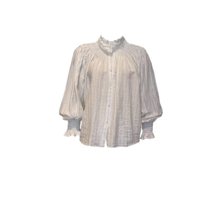 Witte blouse met fijn streepje