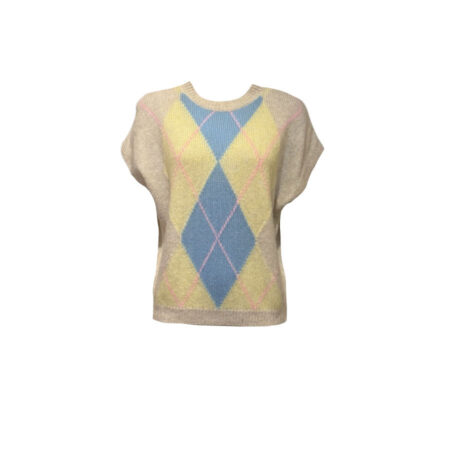 Beige spencer met ruit