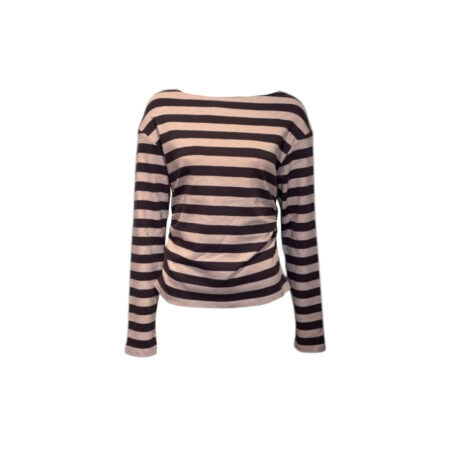 Roze/bruin gestreept shirt