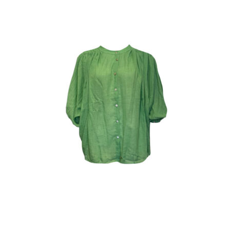 Groene voile katoenen blouse