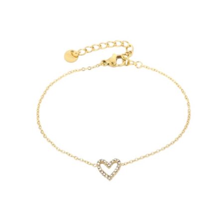 Goudkleurig armbandje met hartje