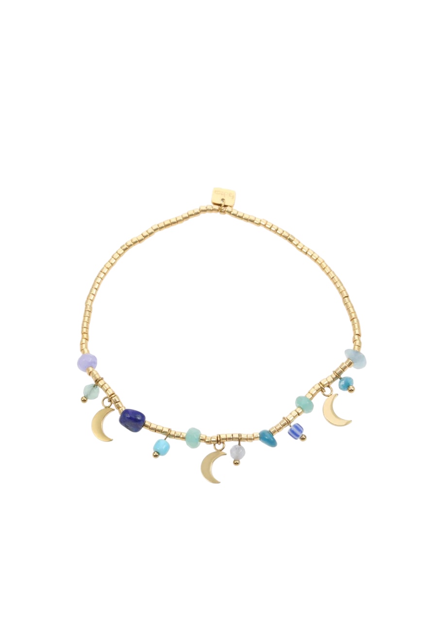 Luxe goudkleurig verstelbaar armbandje met kraaltjes