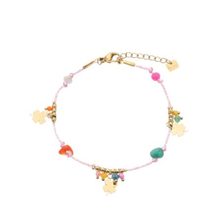 Luxe goudkleurig verstelbaar armbandje met kraaltjes