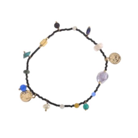 Luxe goudkleurig elastisch armbandje met kraaltjes