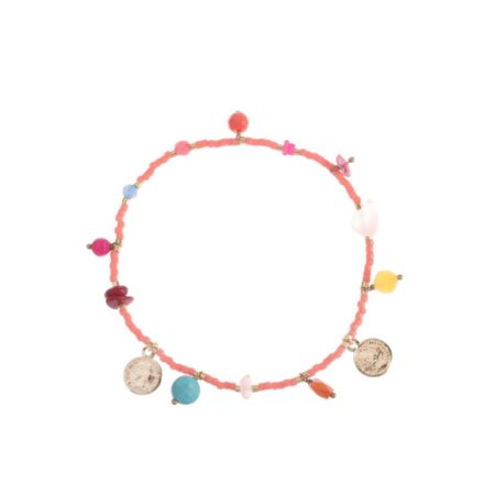 Luxe goudkleurig elastisch armbandje met kraaltjes