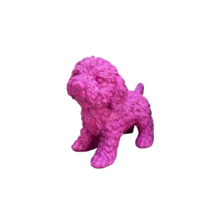 Decoratieve fuchsia hond