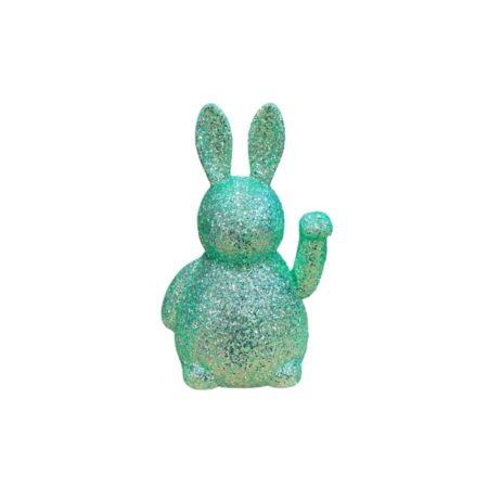 Decoratieve zwaaiende glitter paashaas