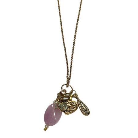 Goudkleurige ketting met bedels, 30 cm