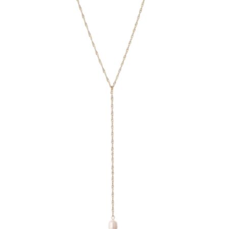 Goudkleurig ketting met pareltje