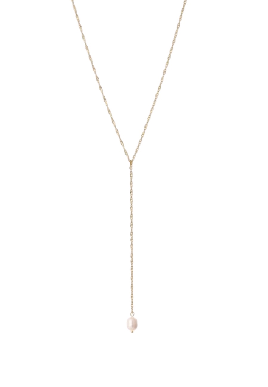 Goudkleurig ketting met pareltje