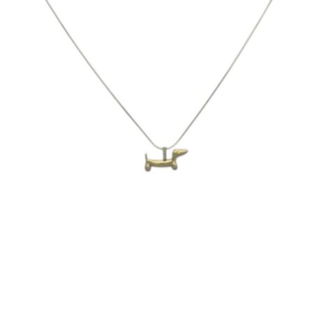 Goudkleurige korte ketting met teckeltje