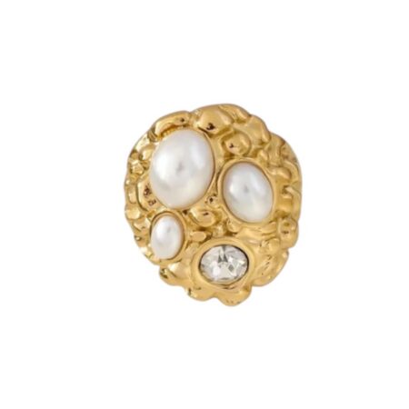 Verstelbare statement ring met stenen