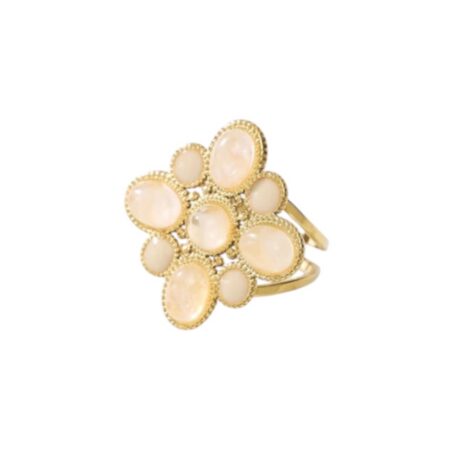 Verstelbare statement ring met stenen
