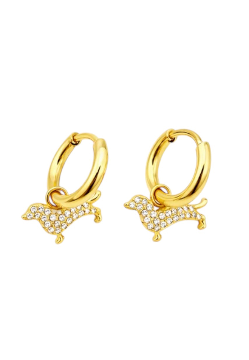 Goudkleurig klein oorbelletje met kraaltje