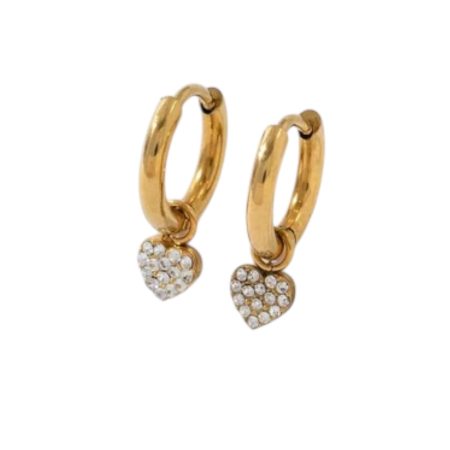 Goudkleurig klein oorbelletje met hartje