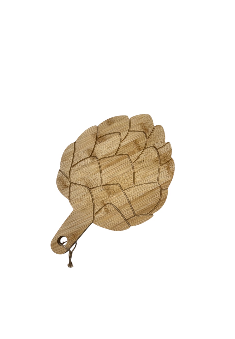 Houten plankje artisjok