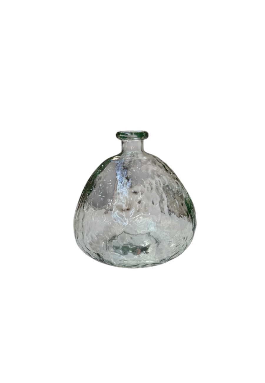 Groen glazen vaasje, kandelaar