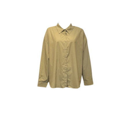 Warm beige oversized blouse met detail op achterkant