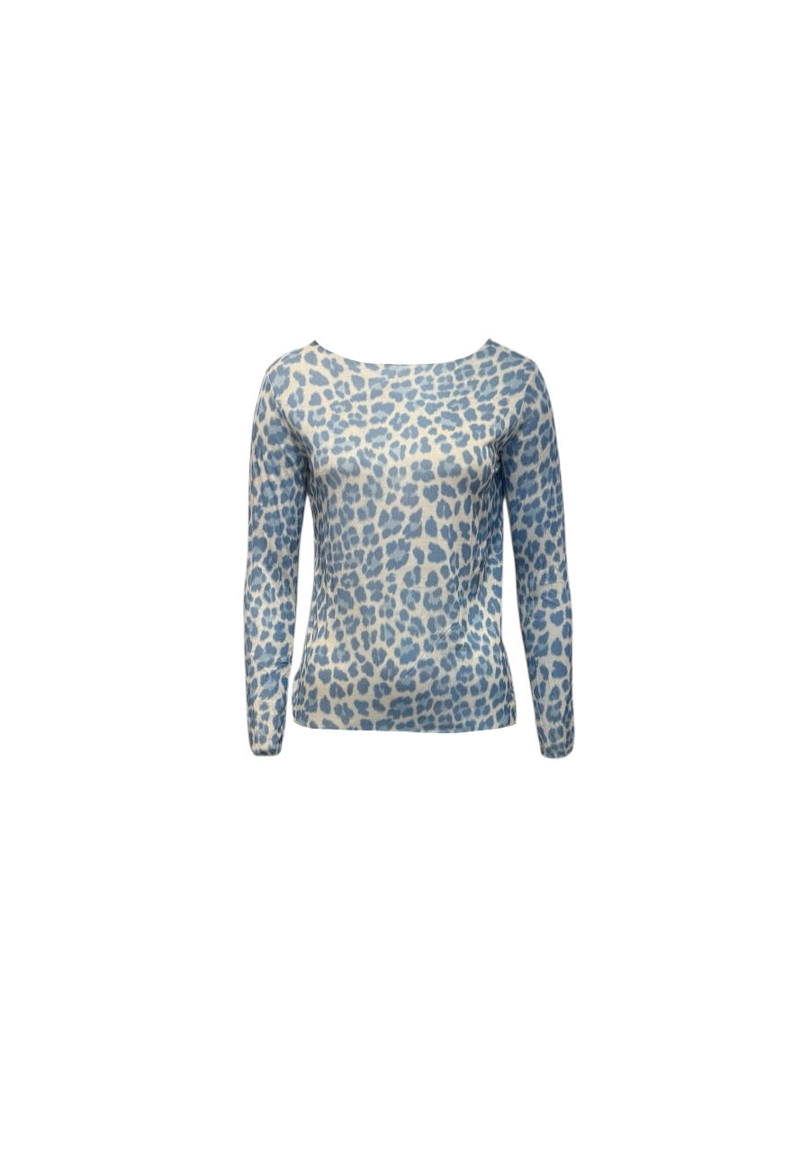Shirt leopard blauw