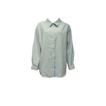 Mintgroen/wit gestreepte blouse