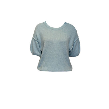 Lichtblauw truitje korte mouwen