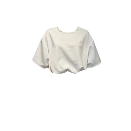 Off white cropped sweater korte mouw