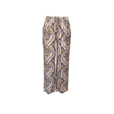 Soepele broek rechte pijp met print