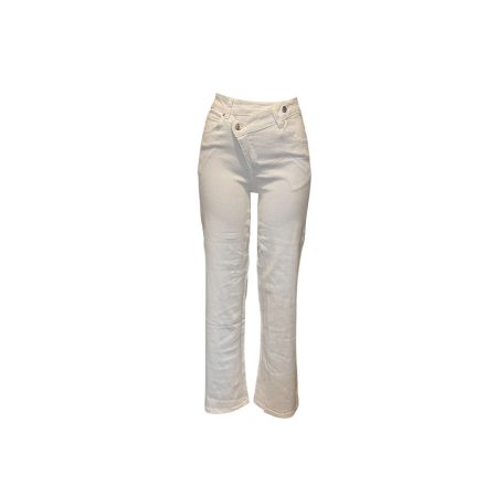 Witte full stretch wide leg jeans