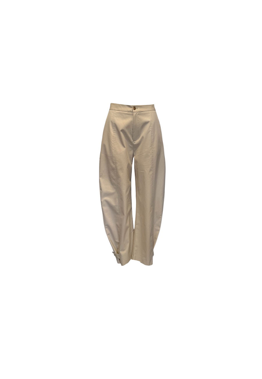Beige barrel broek